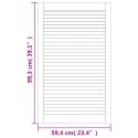 VidaXL Drzwi żaluzjowe do szafki, 2 szt., białe, 99,3x59,4 cm, sosnowe