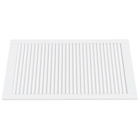 VidaXL Drzwi żaluzjowe do szafki, białe, 99,3x59,4 cm, sosnowe