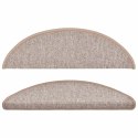 VidaXL Maty na schody 10 szt. 56x17x3 cm Jasnobrązowe półokrągłe