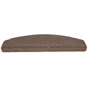 VidaXL Maty na schody 15 szt. 65x24x4 cm Brąz kawowy Półokrągły Duży