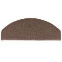VidaXL Maty na schody 15 szt. 65x24x4 cm Brąz kawowy Półokrągły Duży