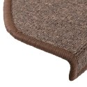 VidaXL Maty na schody 15 szt. 65x24x4 cm Brąz kawowy Półokrągły Duży