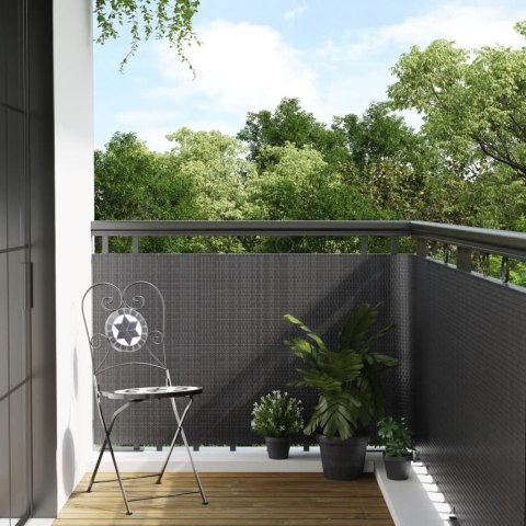 VidaXL Parawan balkonowy, antracytowy, 1000x100 cm, polirattan