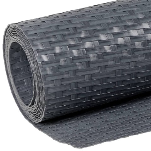VidaXL Parawan balkonowy, antracytowy, 1000x100 cm, polirattan