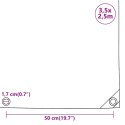 VidaXL Plandeka 650 g/m², 3,5 x 2,5 m, czarna