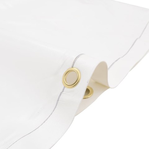 VidaXL Plandeka, biała, 1x2,5 m, 650 g/m²