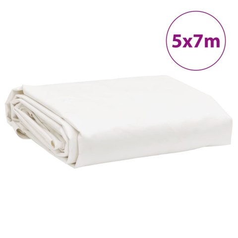 PLANDEKA PŁACHTA BIAŁA 5X7M 650 G/M²