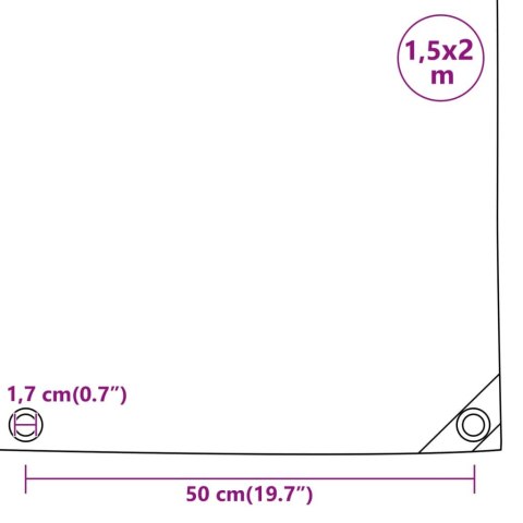 PLANDEKA PŁACHTA CZARNA 1,5X2M 650 G/M²