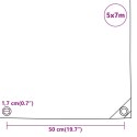 PLANDEKA PŁACHTA NIEBIESKA 5X7M 650 G/M²
