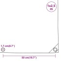PLANDEKA PŁACHTA SZARA 1X2,5M 650 G/M²