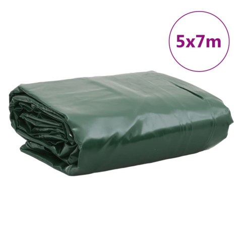 PLANDEKA PŁACHTA ZIELONA 5X7M 650 G/M²