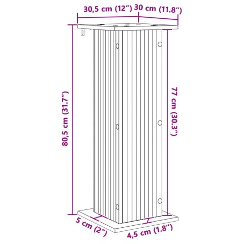 VidaXL Stojak na rośliny 2 pcs Dąb artisan 30,5 x 30 x 80,5 cm