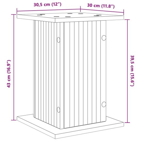 VidaXL Stojak na rośliny 2 pcs dąb Sonoma 30,5 x 30 x 43 cm