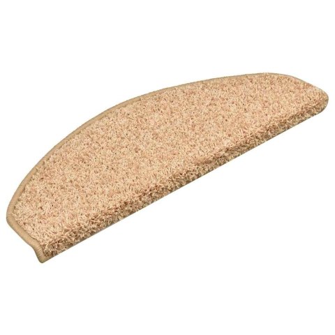 VidaXL Maty na schody 15 szt. 65x21x4 cm, złote, półokrągłe, duże