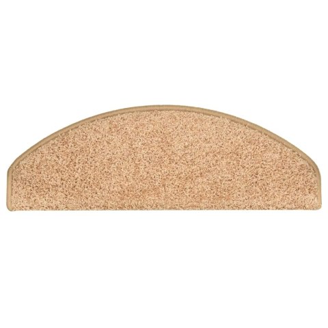 VidaXL Maty na schody 15 szt. 65x21x4 cm, złote, półokrągłe, duże