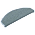 VidaXL Maty na schody 15 szt. 65x24x4 cm, niebieskie, półokrągłe, duże