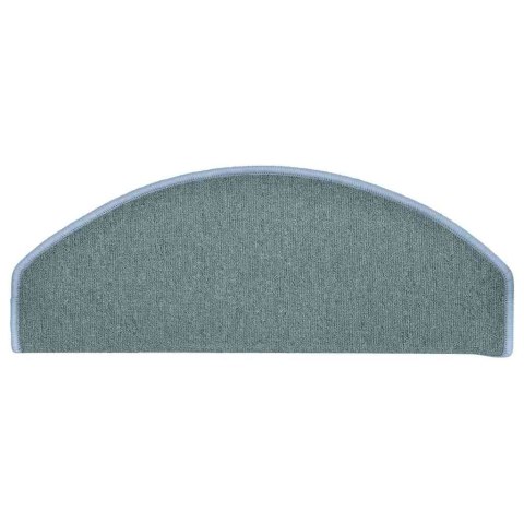 VidaXL Maty na schody 15 szt. 65x24x4 cm, niebieskie, półokrągłe, duże
