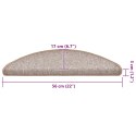 VidaXL Maty na schody 20 szt. 56x17x3 cm Jasnobrązowe półokrągłe