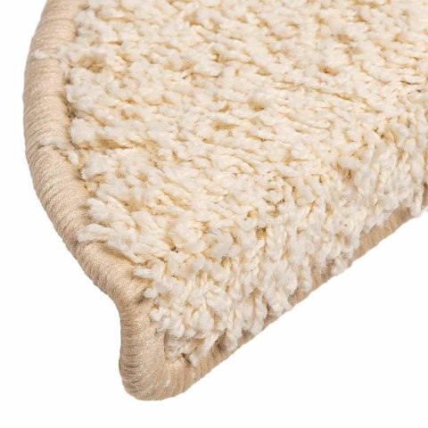 VidaXL Maty na schody 20 szt. 56x17x3 cm Kremowe półokrągłe