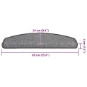 VidaXL Maty na schody 20 szt. 65x24x4 cm Ciemnoszare Półokrągłe Duże