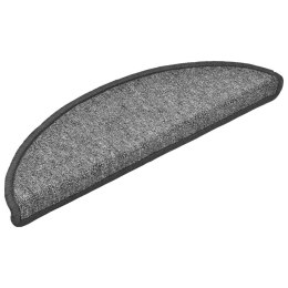 VidaXL Maty na schody 30 szt. 56x17x3 cm Ciemnoszary Półokrągły