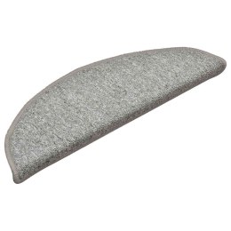 VidaXL Maty na schody 30 szt. 56x17x3 cm Jasnoszare półokrągłe