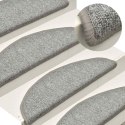 VidaXL Maty na schody 30 szt. 56x17x3 cm Jasnoszare półokrągłe
