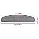 VidaXL Maty na schody 30 szt. 65x24x4 cm Ciemnoszary Półokrągły Duży