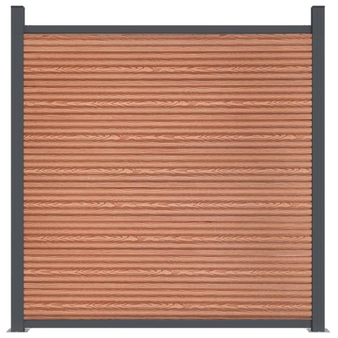PANEL OGRODZENIOWY BRĄZOWY WPC 7X7X186CM