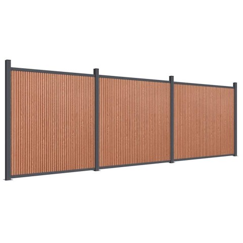 PANEL OGRODZENIOWY BRĄZOWY WPC 21X2X170CM