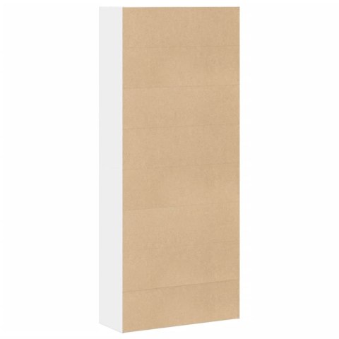 VidaXL Regał na książki, biały, 80x30x189 cm, materiał drewnopochodny