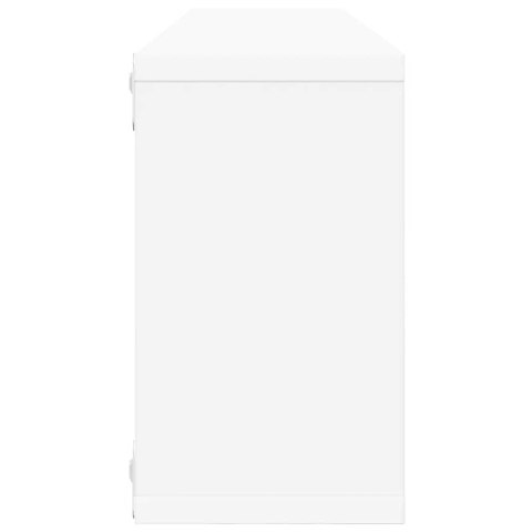 VidaXL Półki ścienne kostki, 4 szt., białe, 80x15x26,5 cm