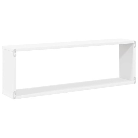 VidaXL Półki ścienne kostki, 4 szt., białe, 80x15x26,5 cm