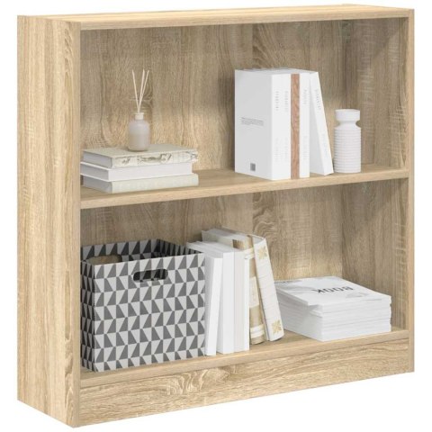 VidaXL Regał biblioteczny Sonoma Oak 80x24x75 cm Drewno klejone