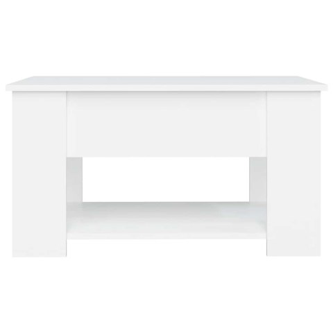 VidaXL Stolik kawowy, biały, 79x49x41 cm, materiał drewnopochodny