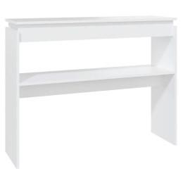 VidaXL Stolik konsolowy, biały, 102x30x80 cm, materiał drewnopochodny