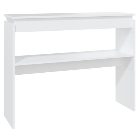 VidaXL Stolik konsolowy, biały, 102x30x80 cm, materiał drewnopochodny