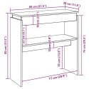 VidaXL Stolik konsolowy, czarna, 80x30x80 cm, materiał drewnopochodny