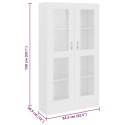 VidaXL Witryna, biała, 82,5x30,5x150 cm, materiał drewnopochodny