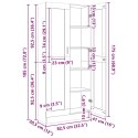 VidaXL Witryna, biała, 82,5x30,5x185 cm, materiał drewnopochodny
