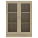 VidaXL Witryna, dąb sonoma, 82,5x30,5x115 cm, materiał drewnopochodny