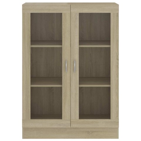 VidaXL Witryna, dąb sonoma, 82,5x30,5x115 cm, materiał drewnopochodny