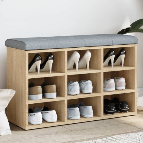 VidaXL Ławka na buty Sonoma Oak 82x32x50 cm Drewno konstrukcyjne