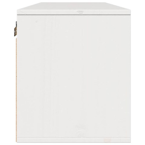 VidaXL Szafka ścienna, biała, 100x30x35 cm, lite drewno sosnowe