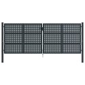 VidaXL Brama ogrodowa antracytowa 400x125 cm stalowa