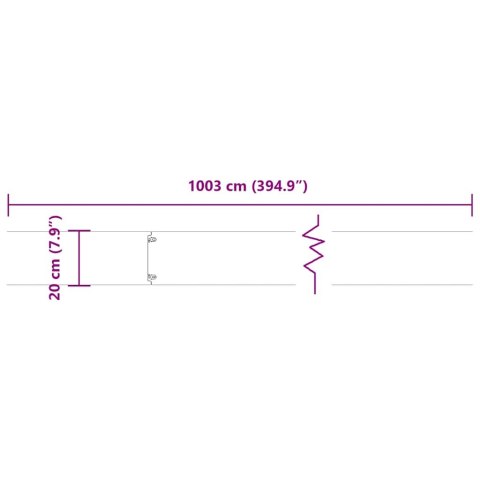VidaXL Obrzeża trawnikowe 10 szt. Oliwkowo-zielone 20x103 cm