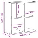 VidaXL Regał, stare drewno, 68,5x32x68,5 cm, materiał drewnopochodny