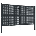 BRAMA OGRODOWA ANTRACYTOWA 300X125 CM STALOWA