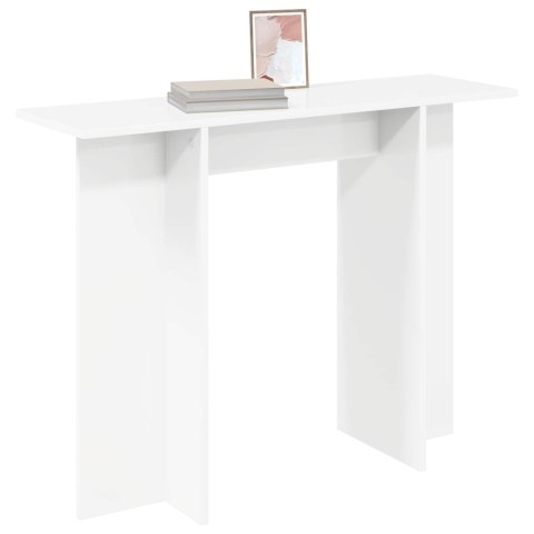 VidaXL Konsola Biały 100 x 30 x 75 cm Drewno inżynieryjne
