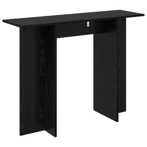 VidaXL Konsola Czarny dąb 100 x 30 x 75 cm Drewno inżynieryjne